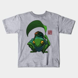 A Frog and His Son Inspecting Kids T-Shirt